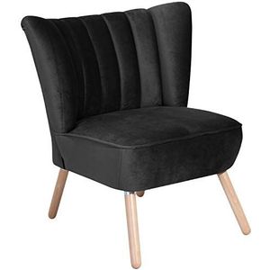 Max Winzer Fauteuil Alessandro fluweel velours zwart