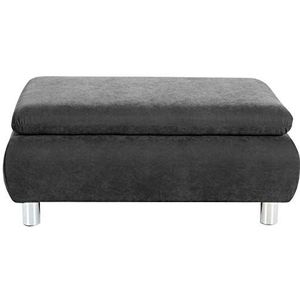 Max Winzer® kruk Terrence, antraciet (donkergrijs), velours stof, modern, passend bij de sofa Terrence, 90 x 60 x 43 cm