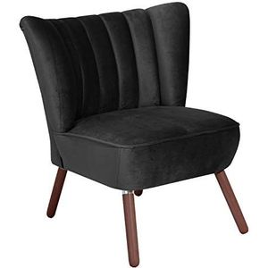 Max Winzer Fauteuil Alessandro fluweel velours zwart