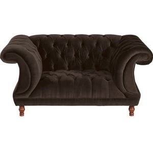 Max Winzer® Max Winzer Loveseat Isabelle Capitonnage & gedraaide poten in beuken notenkleur, breedte 167 cm