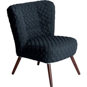 Max Winzer Fauteuil NIKKI in retro-look, met doorgestikte overtrekstof