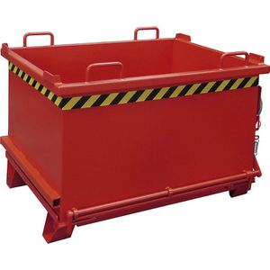 eurokraft pro Bodemklepcontainer SB, inhoud 0,75 m³, laadvermogen 1500 kg, vuurrood