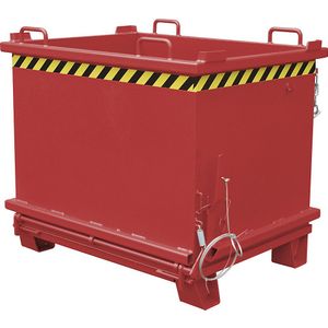 eurokraft pro Bodemklepcontainer SB, inhoud 1 m³, laadvermogen 2000 kg, vuurrood