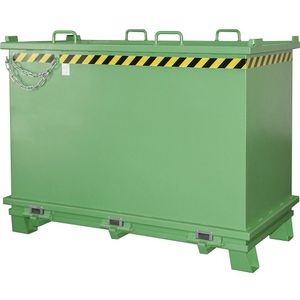 eurokraft pro Bodemklepcontainer SB, inhoud 2 m³, laadvermogen 2000 kg, resedagroen