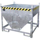 eurokraft pro Silocontainer, inhoud 0,50 m³, met schuifsluiting aan de kopzijde, thermisch verzinkt