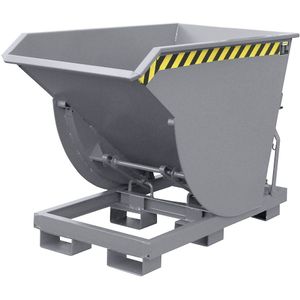 eurokraft pro Kiepbak, smalle uitvoering, inhoud 0,75 m³, draagvermogen 3000 kg, muisgrijs RAL 7005