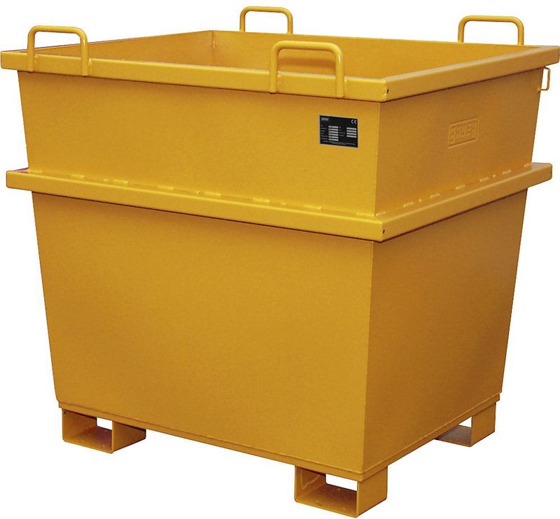 Bauer Universalcontainer UC 1000, lackiert, Gelborange