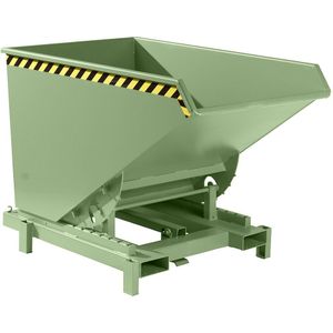 eurokraft pro Kiepbak voor zware lasten, inhoud 1,2 m³, draagvermogen 4000 kg, resedagroen RAL 6011