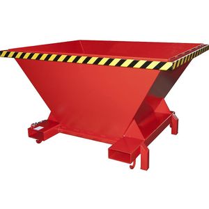 eurokraft pro Vultrechter, l x b x h = 1320 x 1710 x 990 mm, met steunvoeten, vuurrood