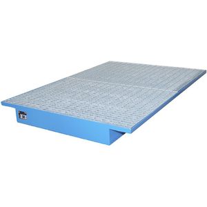 eurokraft pro Inhang-opvanglegbord voor stellingen, met verzinkt rooster, l x b = 1750 x 1250 / 915 mm, blauw gelakt