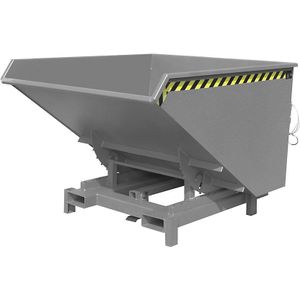 eurokraft pro Kiepbak voor zware lasten, inhoud 2,1 m³, draagvermogen 4000 kg, muisgrijs RAL 7005