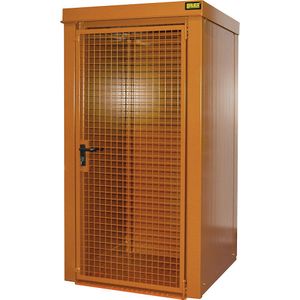 eurokraft pro Gasflessencontainer, brandwerend, voor 9 flessen met elk Ø 230 mm, oranje