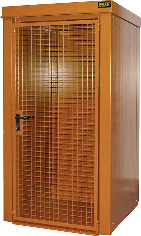 Bauer Gasflaschen-Container GFC-B M0, Gelborange f&#252;r 9x Gasflaschen Ø 230 mm
