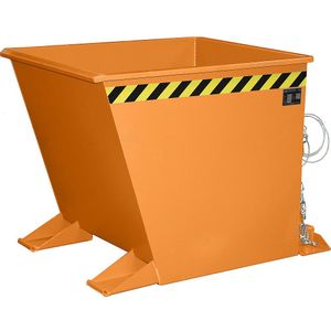 eurokraft pro Kiepbak voor spaander, inhoud 0,55 m³, oranje RAL 2000