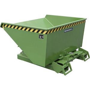 eurokraft pro Kiepbak automatisch, inhoud 0,6 m³, groen RAL 6011