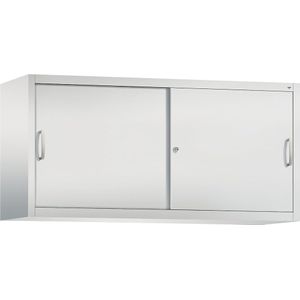 C+P ACCURADO opzetkast met schuifdeuren, 2 legborden, h x b x d = 790 x 1600 x 500 mm, lichtgrijs
