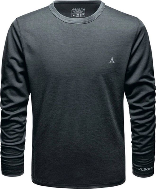 Schöffel - Wolmix Thermoshirt - Zwart - 43% Lyocell, 34% Wol, 23% Nylon