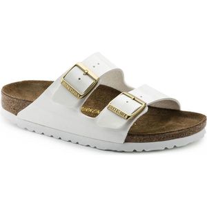 Birkenstock - Arizona - Teenslippers - Wit - Patent-Gecoat Birko-Flor