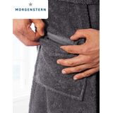 Morgenstern - Badjas - Grijs - 100% Badstof Katoen - Capuchon, 2 Zakken, Oeko-Tex Gecertificeerd