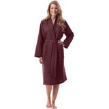 Morgenstern - Badjas - Bordeaux Rood - 100% Katoen - Wafel