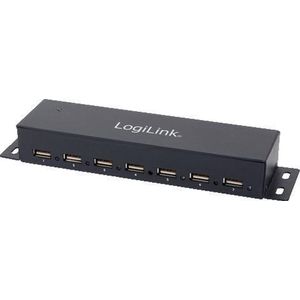 LogiLink UA0148 Hub USB 2.0, 7 poorten, zwart