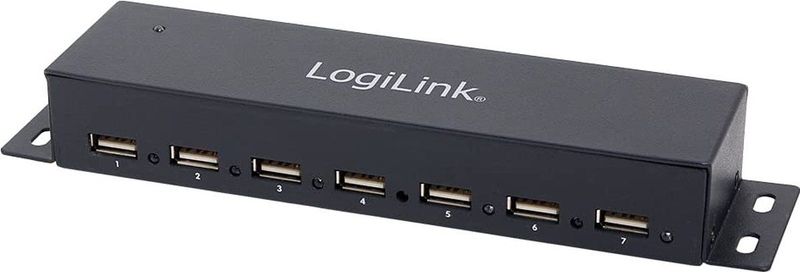 LogiLink - UA0148 - USB 2.0 Hub - Zwart - 4 Poorten - 480 Mbit/s