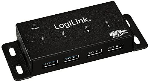 Logilink - Usb 3.0 4 Port Hub - Zwart - USB 3.0 - Inclusief USB Kabel