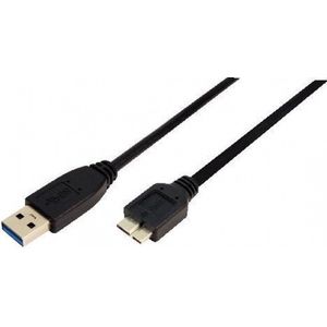 LogiLink CU0037 USB 3.0 A stekker op Micro B stekker, 0,60 m, zwart