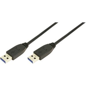 Logilink - USB-Kabel usb 3.2 Gen1 (usb 3.0 / usb 3.1 Gen1) usb-a Stecker, usb-a Stecker 1.00 m Schwarz