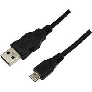 LogiLink USB-kabel USB 2.0 USB-A stekker, USB-micro-B stekker 5.00 m Zwart CU0060