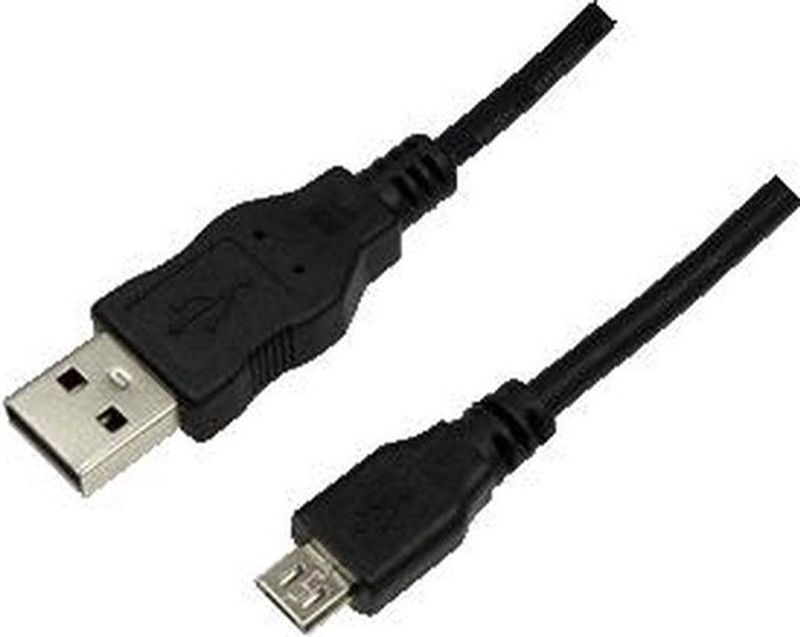 LogiLink - 5m USB A-USB Micro B - USB 2.0 Kabel - Zwart - Kunststof