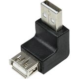 LogiLink AU0025 USB-adapter, USB 2.0 AM/AF, 90 degree