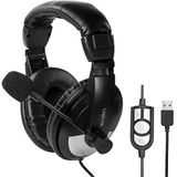 LogiLink HS0019 Hoofdtelefoon - Geïntegreerde Afstandsbediening - 3,5 mm