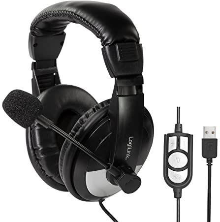 LogiLink HS0019 Hoofdtelefoon - Geïntegreerde Afstandsbediening - 3,5 mm