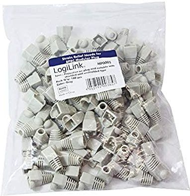 Netwerkplug Huls - RJ45 Connectoren - Grijs - 100 Stuks