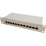 Patch Panel - 10 Inch - 12x RJ45 - CAT6 - STP - Grijs - 1U