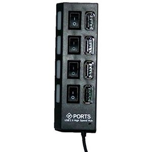 Logilink - Usb 2.0 Hub - 4-Port - Zwart - Compact Ontwerp