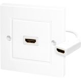 LogiLink - HDMI Wandcontactdoos - HDMI Aansluiting - 0.07 m - Hoogwaardige Kwaliteit