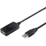 LogiLink UA0143 USB 2.0-kabel met repeater, 10 m, zwart