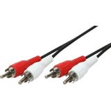LogiLink - 2xRCA - Verbindingskabel - 2.5m - CA1039
