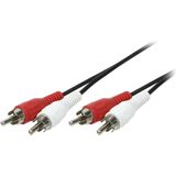 LogiLink CA1039 Cinch Audio Aansluitkabel 2.50 m Zwart (mat)