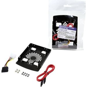 Montage Adapter - Zwart - Geschikt voor 2x 2,5'' SATA HDD/SSD
