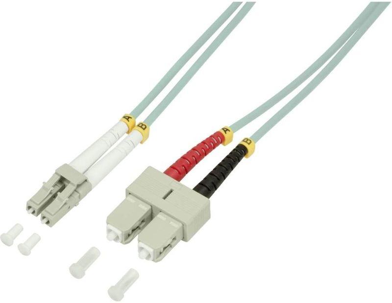 LogiLink 0.5m, LC - SC InfiniBand en Glasvezelkabel 0,5 m Blauw