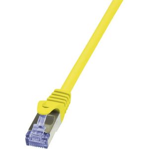 Logilink - CQ3047S RJ45 Netzwerkkabel, Patchkabel cat 6a s/ftp 1.50 m Gelb Flammwidrig, mit Rastnasens