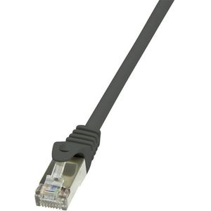 CP1033S RJ45 Netzwerkkabel, Patchkabel cat 5e f/utp 1.00 m Schwarz mit Rastnasenschutz 1 St - Logilink