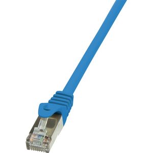Logilink - CP1036S RJ45 Netzwerkkabel, Patchkabel cat 5e f/utp 1.00 m Blau mit Rastnasenschutz 1 St.