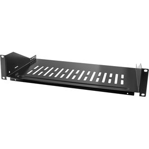 LogiLink Professional SF2C35B - 19"" insteekvak (2 HE) voor staande en serverkasten met min. 360mm diepte, max. 25kg draagkracht, zwart