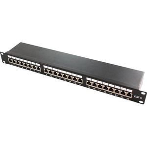 Patchpanel 24 Poorts CAT6a RJ45 volledig afgeschermd - Server kast