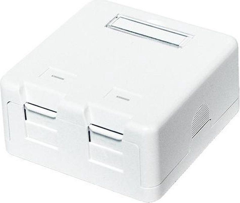 Keystone opbouw netwerkdoos 2 poorts wit - Kabelverbinder - Kabel Connector