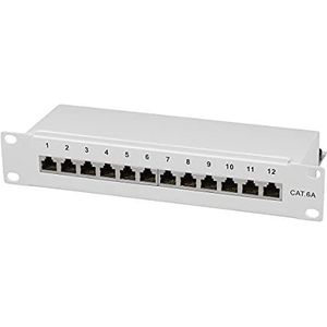 LogiLink Professional Cat.6A (500MHz) patchpaneel - verdelerveld, 10"", STP (afgeschermd) 12-Port (RJ45)